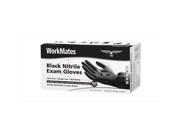 CareMates 10682090 100 Count Black Nitrile Gloves Powder Free Medium Case Of 10
