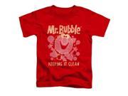Trevco Mr Bubble Keeping It Clean Short Sleeve Toddler Tee Red Medium 3T
