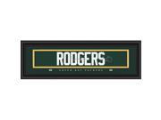Green Bay Packers Aaron Rodgers Print Signature 8 x24