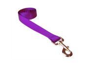 Sassy Dog Wear SOLID PURPLE SM L 4 ft. Nylon Webbing Dog Leash Purple Small Medium
