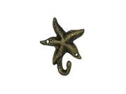 Handcrafted Model Ships K 1112 starfish gold 6 in. Cast Iron Starfish Hook Antique Gold