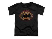 Trevco Batman Bat Flames Shield Short Sleeve Toddler Tee Black Medium 3T