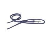 Dogline L2063 9 72 L x 0.5 W in. Round Leather Leash Purple