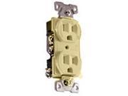 Cooper Wiring 827V BOX 15A 3Wire Heavy Duty Ivory Duplex Receptacle