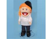 Sunny Toys GL1541 14 In. Red Haired Girl In White Top Glove Puppet