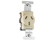 Cooper Wiring 805V BOX Ivory Commercial Single Receptacle Outlet 20A 3 Wire