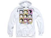 Trevco Boop Shes Got The Look Adult Pull Over Hoodie White Large