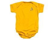 Trevco Star Trek Command Uniform Infant Snapsuit Gold Extra Large 24 Mos