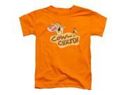 Trevco Cow Chicken Logo Short Sleeve Toddler Tee Orange Large 4T