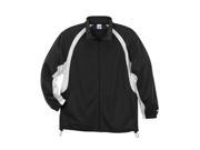 Badger B2702 Youth Brushed Tricot Hook Jacket Black White Small