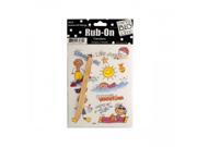 Bulk Buys Cg258 Summer With Sayings Rub On Transfers Pack Of 24