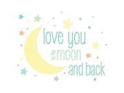 Brewster Home Fashions WPWW1376 I Love You To The Moon Wall Wishes 39 in.