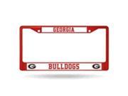 Georgia Bulldogs Metal License Plate Frame Red