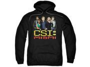 Trevco Csi Miami The Cast In Black Adult Pull Over Hoodie Black 3X