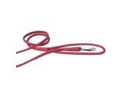 Dogline L2040 7 48 L x 0.25 W in. Round Leather Leash Pink