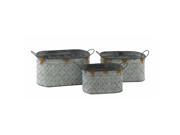 Benzara 60908 Charming set of 3 Metal Planter