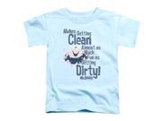 Trevco Mr Bubble Clean And Dirty Short Sleeve Toddler Tee Light Blue Large 4T