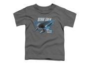 Trevco Star Trek The Final Frontier Short Sleeve Toddler Tee Charcoal Large 4T