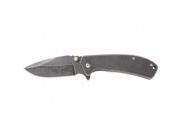 BNFUSA SKSA800 4.5 in. Rampant Assisted Opening Stone Washed Stainless Liner Lock Knife