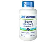Life Extension 1727 Bone Restore with Vitamin K2 120 Capsules