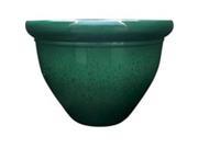 Myers Industries 204751 12 in. Pizzazz Pop Resin Pottery Planter Analog Green