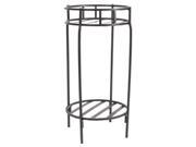 Panacea 86620 Contemporary Double Plant Stand Black