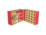 Wood Designs 23639R Shelf Fold Storage Without Trays Strawberry Red
