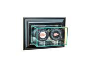 Perfect Cases WMDBPK B Wall Mounted Double Puck Display Case Black