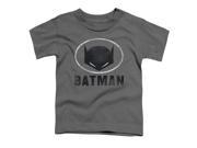 Trevco Batman Mask In Oval Short Sleeve Toddler Tee Charcoal Large 4T