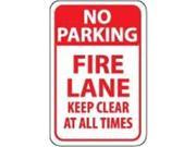 Olympia Sports SA196P 12 in. x 18 in. Sign No Parking Fire Lane Reflective