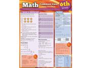 BarCharts 9781423217688 Math Common Core 6Th Grade Quickstudy Easel