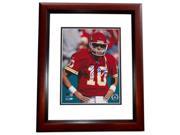 8 x 10 in. Trent Green Autographed Kansas City Chiefs Photo Mahogany Custom Frame