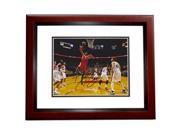 8 x 10 in. Dwight Howard Autographed Houston Rockets Photo Mahogany Custom Frame