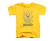 Trevco Mr Bubble Classy Classic Short Sleeve Toddler Tee Yellow Large 4T