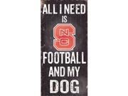 Fan Creations C0640 NC State Football And My Dog Sign