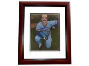 8 x 10 in. Rob Skube Autographed Milwaukee Brewers Photo Mahogany Custom Frame