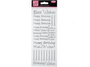 docrafts A8181009 Anita s Glitterations Birthday Best Wishes Silver