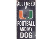 Fan Creations C0640 University Of Miami Football And My Dog Sign
