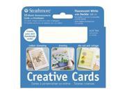 Strathmore ST105 11 3.5 x 4.875 Fluorescent White Deckle Creative Cards