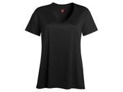 Hanes 483V Womens Cool Dri V Neck Performance T Shirt Black Small