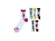 Bulk Buys GH339 108 Hi Cut Argyle Socks 6 8 Size
