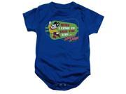 Trevco Mighty Mouse Here I Come Infant Snapsuit Royal Extra Large 24 Mos
