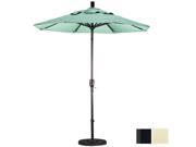 March Products GSPT758302 5453 7.5 ft. Aluminum Market Umbrella Push Tilt Matted Black Sunbrella Canvas
