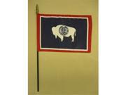 Annin Flagmakers 150161 8 x 12 in. Eb Wyoming Mounted