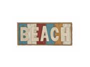 Benzara 48577 Colorful and Fun Beach Theme Wall Sign Decor