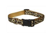 Sassy Dog Wear LEOPARD NATURAL2 C Leopard Dog Collar Natural Small