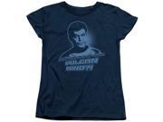 Trevco St Original Vulcan Mind Short Sleeve Womens Tee Navy Extra Large