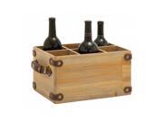 Benzara 48537 Wood Wine Caddy