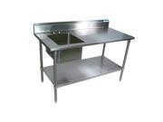 Diversified Woodcrafts 250491 Stainless Steel Prep Table Sink Side Left