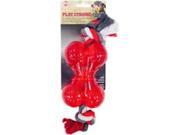 Ethical Dog 689881 Play Strong Tugs Bone With Rope Red Medium